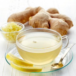 Add fresh ginger to teas