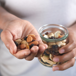 Snack on a handful of almonds