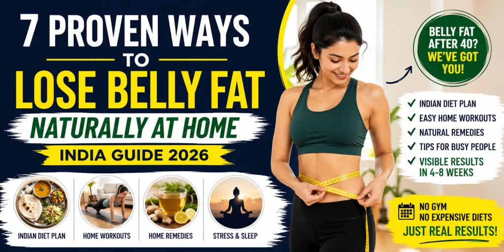7 Proven Ways to Lose Belly Fat Naturally at Home (India Guide – 2026)