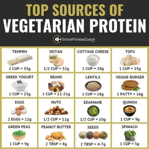 High Protein Vegetarian Diet Chart