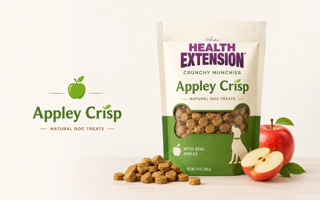Health Extension Crunchy Munchies Appley Crisp Dog Treats